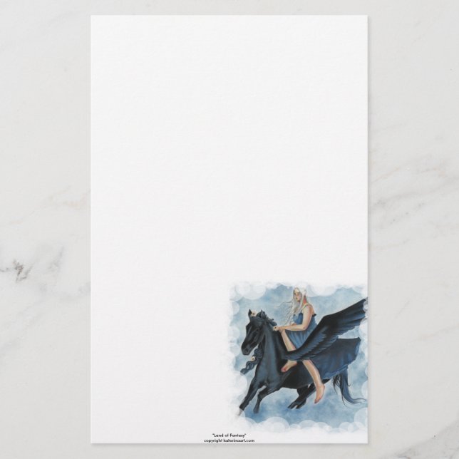 Papelería Stationery Princess Unicorn (Anverso)