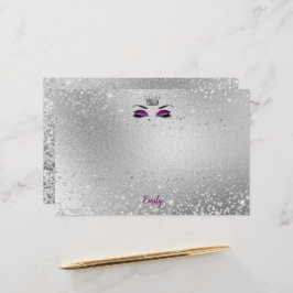 Papelería Stationery Real Purple Purpurina Ojos Coincidiendo