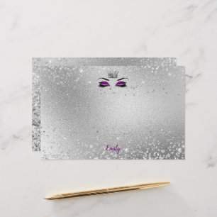 Papelería Stationery Real Purple Purpurina Ojos Coincidiendo