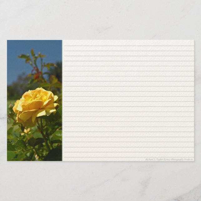 Papelería Stationery rosa amarillo (Anverso)