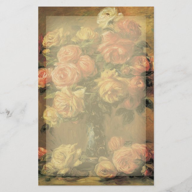 Papelería Stationery Rosas Renoir (Anverso)