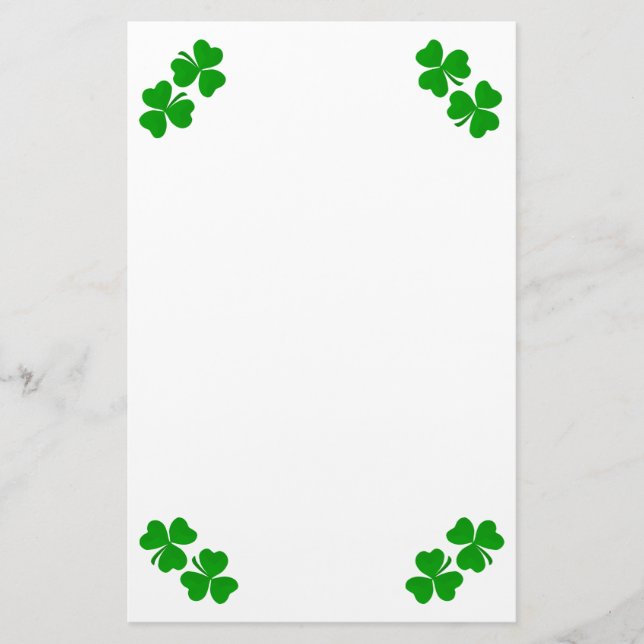 Papelería Stationery Shamrock irlandés (Anverso)