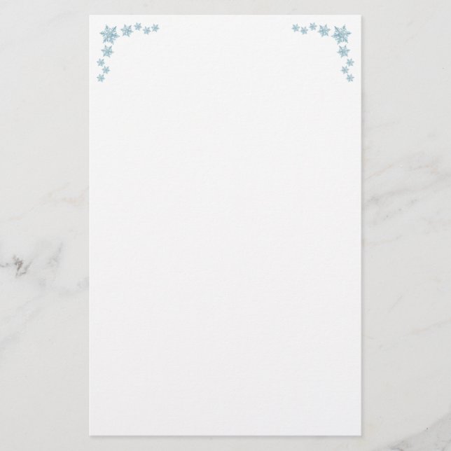Papelería Stationery Snowflake (Anverso)