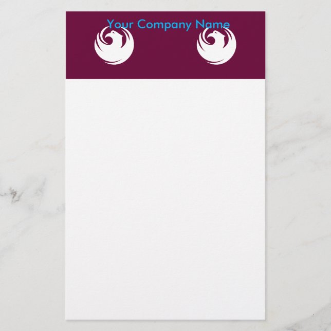 Papelería Stationery with Flag of Phoenix, Arizona (Anverso)