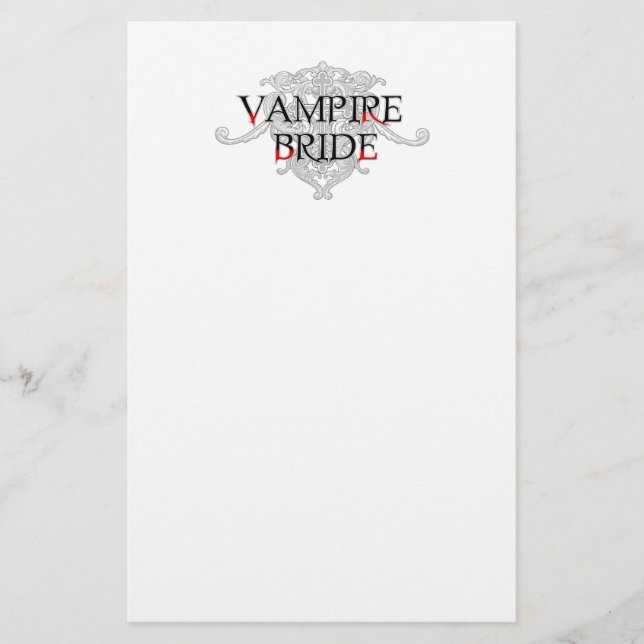 Papelería Stationre de novias de vampiros (Anverso)