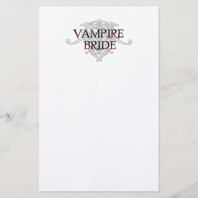 Papelería Stationre de novias de vampiros (Anverso)