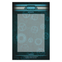 Steampunk, hielo azul sobre artes verde azuladas, 