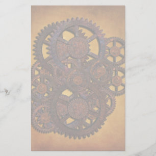 Papelería Steampunk Rusty Gears