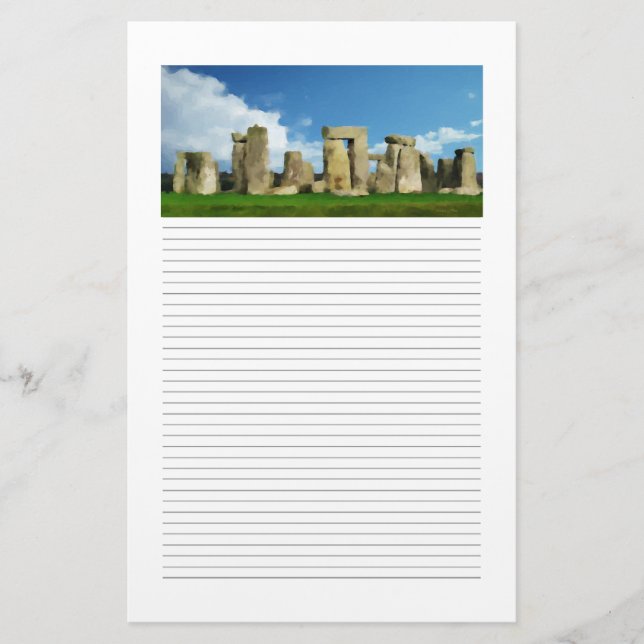 Papelería Stonehenge Lined Stationery (Anverso)