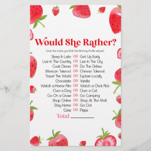 Papelería Strawberry Berry Prefiere Un Juego De Baby Shower