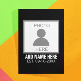 Papelería Su foto aquí Nombre y edad