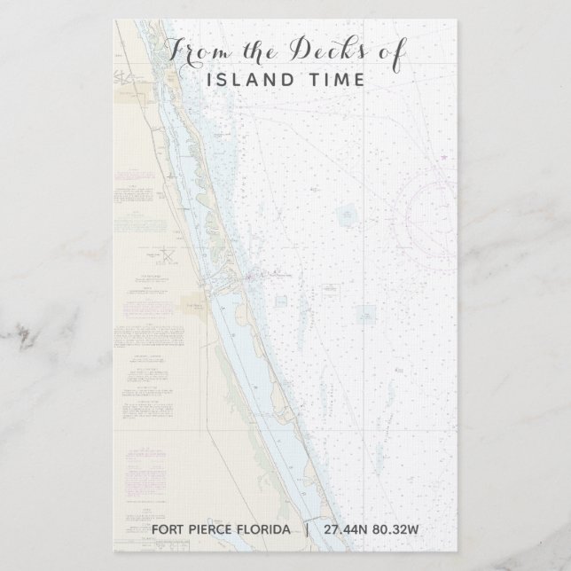 Papelería Su nombre de barco desde las cubiertas de Fort Pie (Anverso)