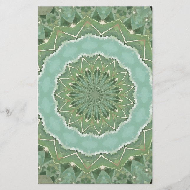 Papelería Suculento Mandala (Anverso)