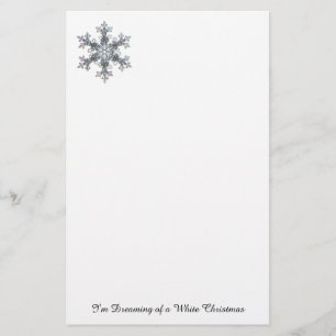 Papelería Sueño con un Navidad blanco - Flake de nieve