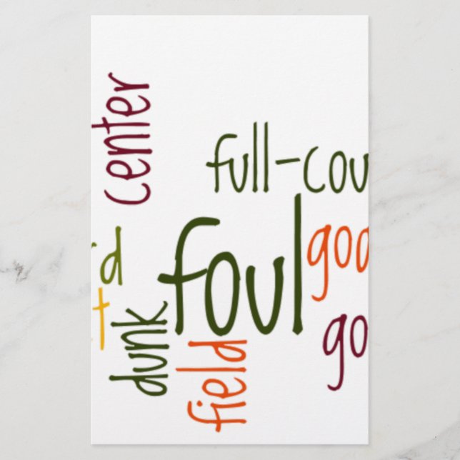 Papelería Sueños de soltar: Baloncesto - Juego de Campeones (Anverso)