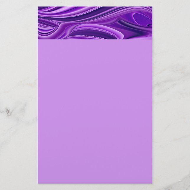 Papelería Sueños del arcoiris de flores moradas (Anverso)