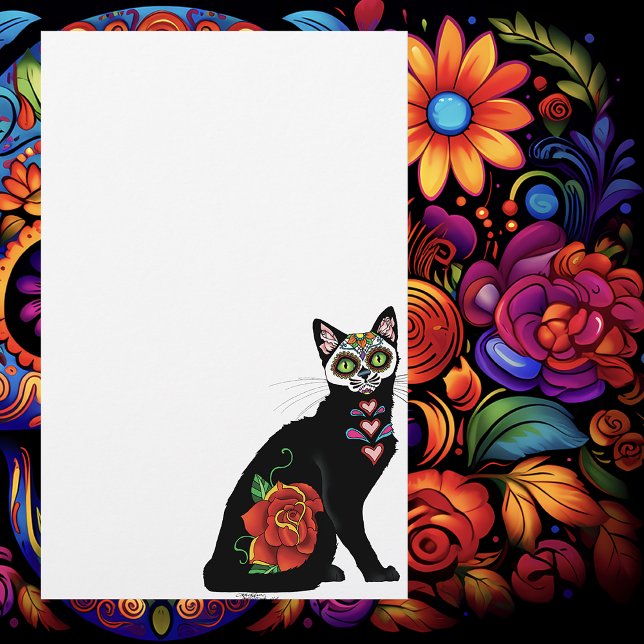 Papelería Sugar Skull Black Cat (Subido por el creador)