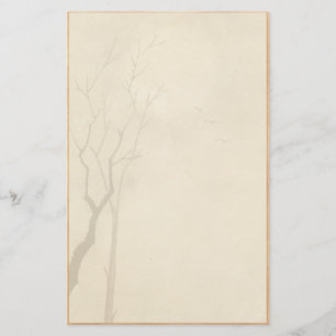 Papelería Sumi-e japonés del paisaje de la luna de la noche