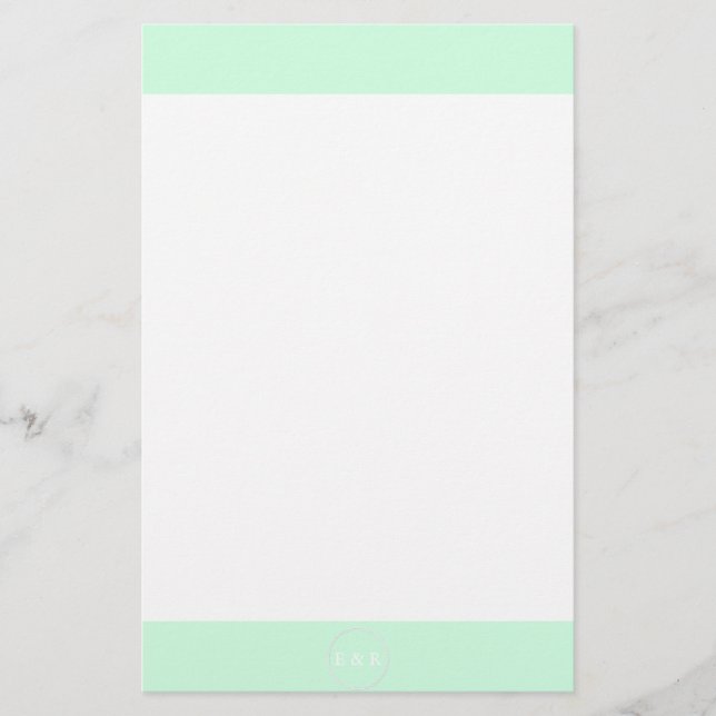 Papelería Summermint Pastel Green Mint Boda (Anverso)