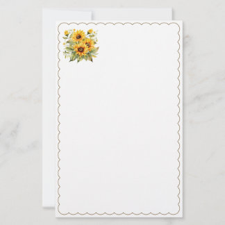Papelería Sunflowers Stationery Paper