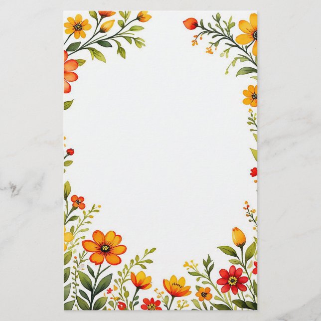 Papelería Sunny Blooms Stacionary (Anverso)