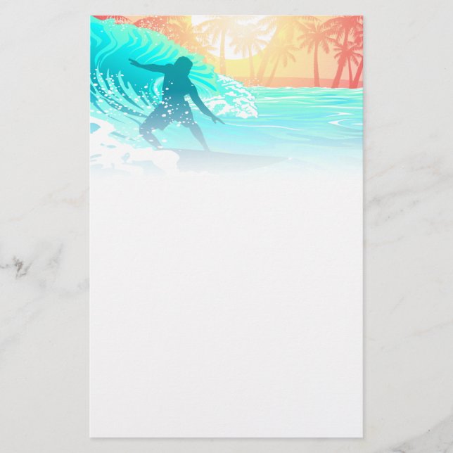 Papelería Sunrise Surfer (Anverso)