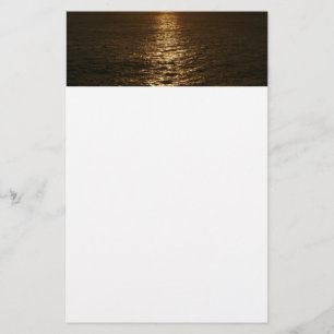 Papelería Sunset on the Water Resumen Fotografía del Océano