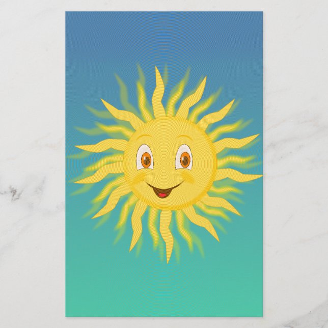 Papelería Sunshine con líneas circulares (Anverso)