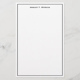 Papelería Súper simplicidad blanco negro personalizado