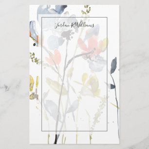Papelería Superposición de las flores - Flores y tallas de
