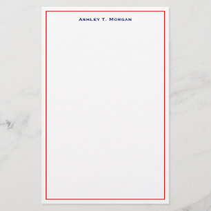 Papelería Supersencillez azul rojo personalizado
