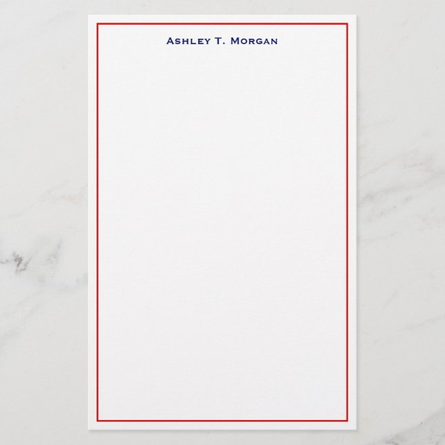 Papelería Supersencillez azul rojo personalizado (Anverso)