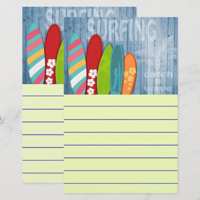 Papelería Surfboards (Anverso / Reverso)