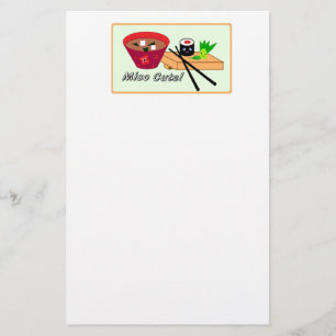 Papelería Sushi lindo del Miso inmóvil