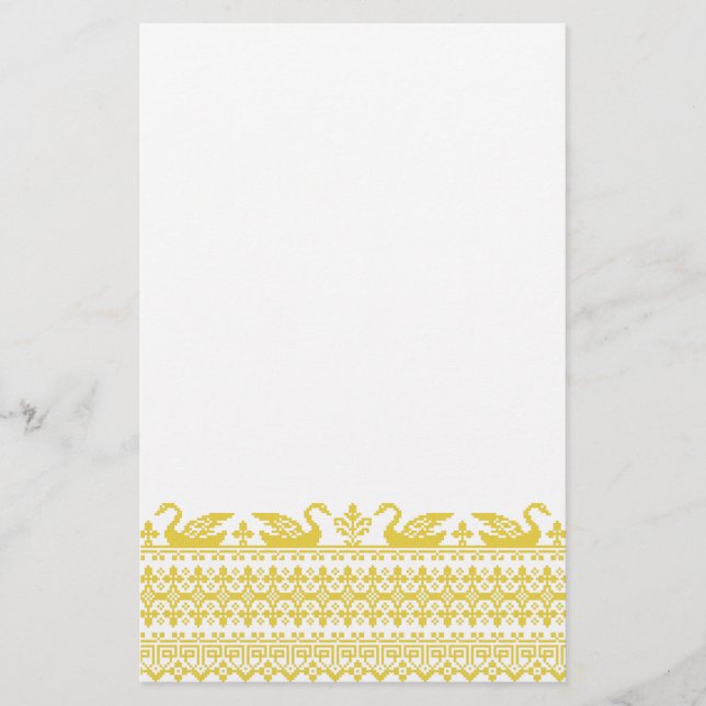 Papelería Swans de oro (Anverso)