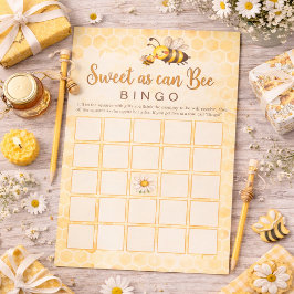 Papelería Sweet As Can Bee -  Baby Shower Bingo Game