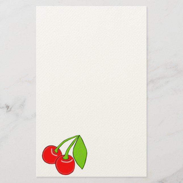 Papelería Sweet Cherries Stationery (Anverso)