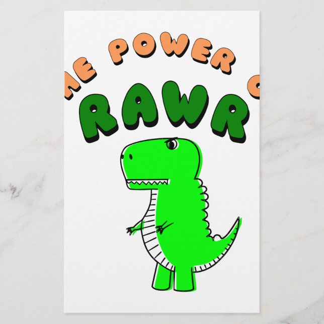 Papelería T-Rex El Poder De RAWR (Anverso)