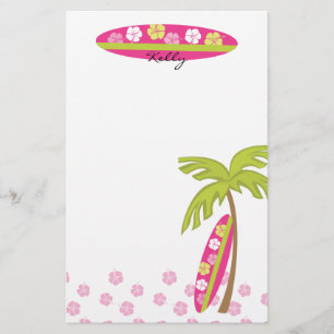 Papelería Tabla hawaiana del hibisco
