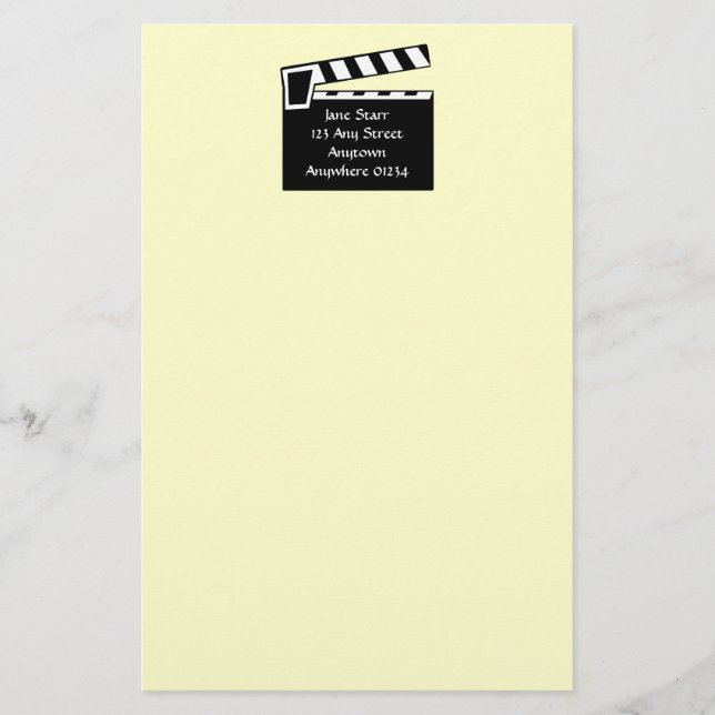 Papelería Tablero de Clapperboard de la pizarra de la (Anverso)