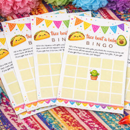 Papelería Taco sobre un bebé - Juego de Bingo para Baby Show