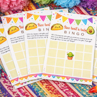Papelería Taco sobre un bebé - Juego de Bingo para Baby Show