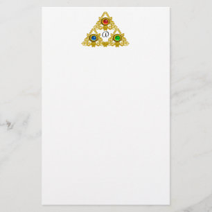Papelería TALISMAN MAGIC ELFIC / TRIÁNGULO ORO Blanco