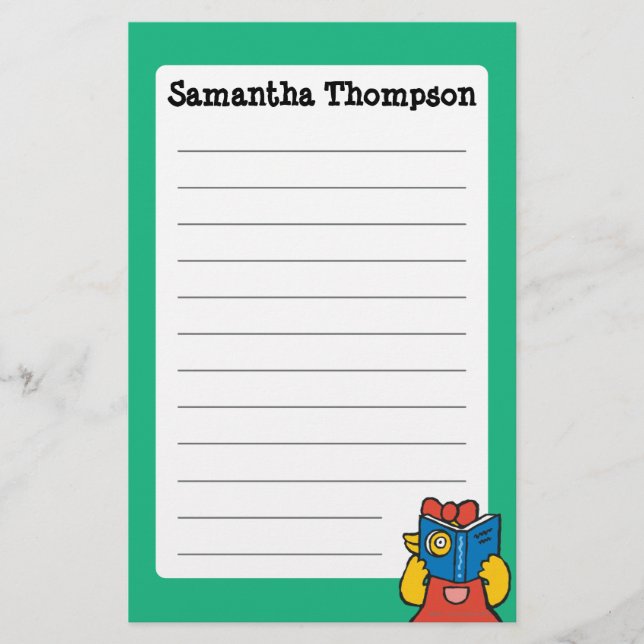 Papelería Tallulah hace una cara divertida (Anverso)