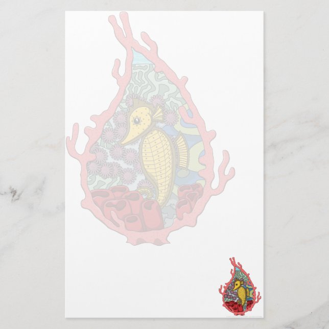 Papelería Tanga la historia del caballito de mar (Anverso)