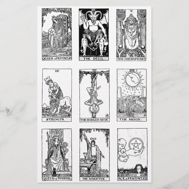 Papelería tarot antiguo (Anverso)