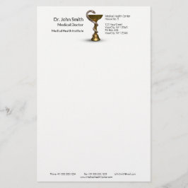 Papelería Tazón médico de serpiente de bronce Hygieia Caduce