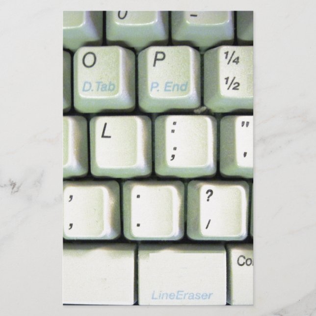 Papelería Teclado de máquina de escribir (Anverso)