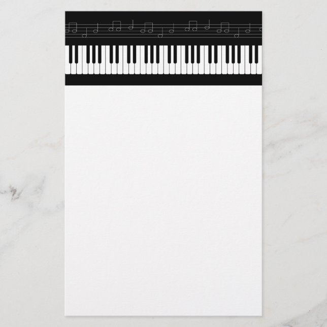 Papelería Teclado de piano (Anverso)
