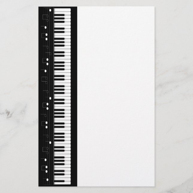 Papelería Teclado de piano (Anverso)